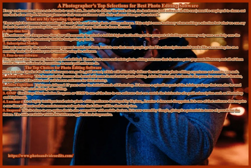 A Photographer’s Top Selections for Best Photo Editing Software