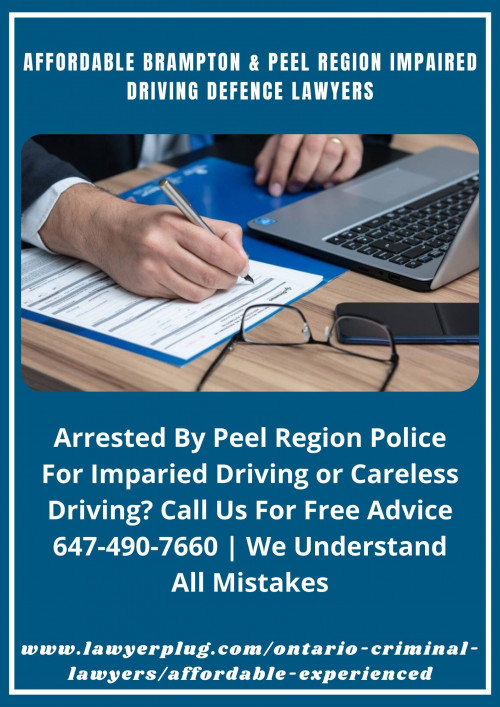 Visit us at https://lawyerplug.com/ontario-criminal-lawyers/affordable-experienced/
Arrested By Peel Region Police For Imparied Driving or Careless Driving? Call Us For Free Advice 647-490-7660 | We Understand All Mistakes.