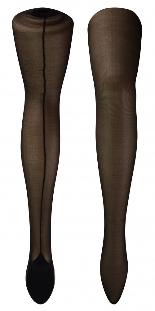 BLACK SEAMED TIGHTS LEG BF