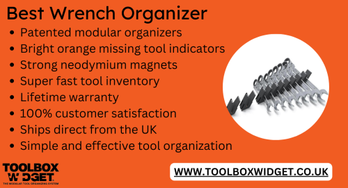 The best wrench organizer will depend on your specific needs and preferences. Strong magnets are used in this type of organizer to keep your wrenches in place. If you have a lot of wrenches and want to be able to see and access them with ease, this is a fantastic alternative. The compartments or slots on tray organizers, come in a variety of sizes and shapes.
Shop Now:-https://www.toolboxwidget.co.uk/products/toolbox-large-spanner-organizers