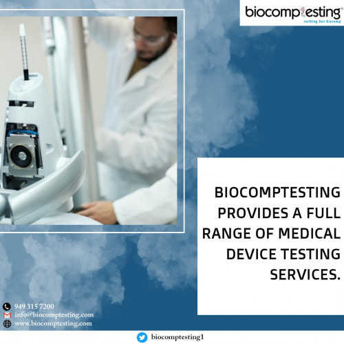 Biocompatibility testing is a collection of rules and testing parameters for determining the safety of a medical device before it is released to the public. We at biocomptesting help you with the best biocomp testing works.
http://www.biocomptesting.com/