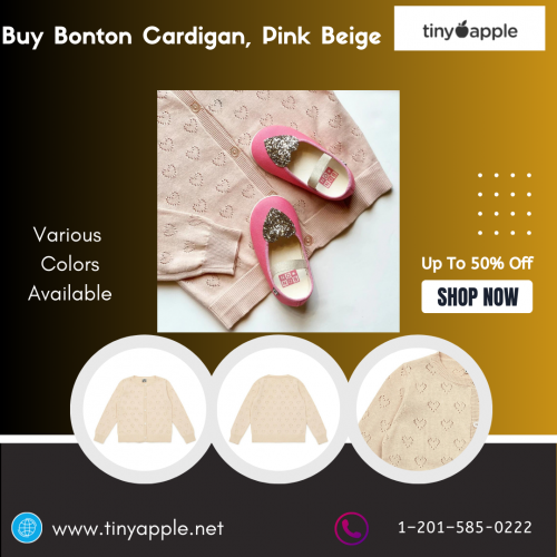 Buy Bonton Cardigan, Pink Beige