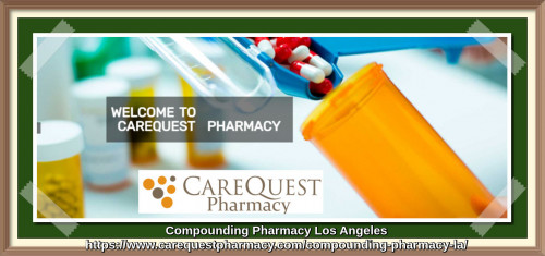 Care Quest Pharmacy has been severing for last few years in Los Angeles area. Our certified pharmacists are specializes in custom pharmaceuticals including compounds medicines and formulate some unique medicine molecules that helps medical industry a lot.
https://www.carequestpharmacy.com/compounding-pharmacy-la/