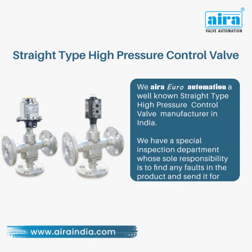 Aira euro automation is An Actuated Control Valve Manufacturer in India. Aira has a wide range of control valve such as Angle type Valve, diaphragm control valve, high pressure control valve and other control valve also.