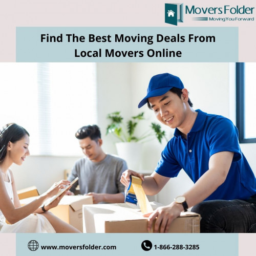 At moversfolder.com, you can now easily find local movers in your city. In minutes, we can provide you with various moving quotes from qualified and experienced movers.

Find Local Movers Online: https://www.moversfolder.com/local-movers
(Or) Call us @ Toll-Free# 1-866-288-3285.