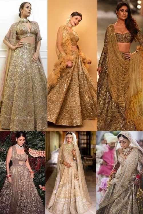 When it comes to Indian weddings, red or pastels are common colors that many brides are opting for! But if you want to stand out from the crowd and try something unique for your big day.  Golden bridal lehenga is the most perfect color for your wedding. And it will look bewitching and incredible on brides. Whether you want to look fashionable at a wedding or slay your Diwali look, a golden lehenga can work wonders. At Indian Wedding Saree Online Store, we keep a stylish selection of gold lehengas in different designs and patterns. Buy @ https://www.indianweddingsaree.com/lehenga/gold