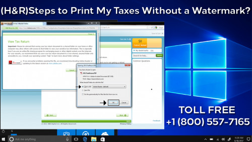 (H&R)Steps to Print My Taxes Without a Watermark