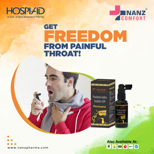 buy India's Best Povidone Iodine Mouth Spray from Nanz Medscience pharma.  We offer an antiseptic and disinfectant mouth spray that is used to kill germs that cause infections of the mouth. visit now! https://nanzpharma.com/povidone-iodine-mouth-spray/