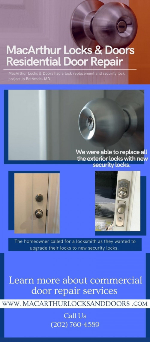 MacArthur Locks & Doors Residential Door Repair Infographic