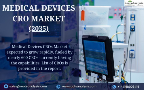 The Roots Analysis report offers a study of the current market landscape and future opportunities associated with the medical devices CRO market. One of the key objectives of the report was to estimate the market size and the future growth potential within the medical devices contract research market over the coming years. Get detailed insights and reports now!

For additional details, visit here: https://www.rootsanalysis.com/reports/view_document/medical-device-cros-market/226.html