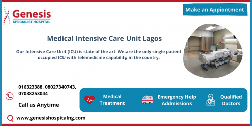 Seeking a Medical Intensive Care Unit in Lagos? Genesis Specialist Hospital is the first center in the country with E-ICU services and medicine consultations. Book an appointment right away at https://genesishospitalng.com/departments/intensive-care-unit-icu-hospital/