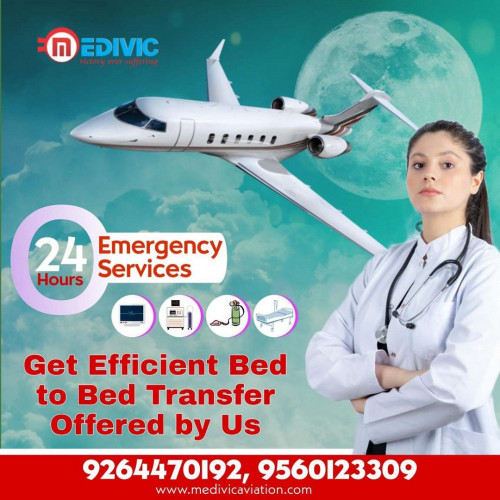 Medivic Aviation Air Ambulance Service in Delhi provides a highly experienced medical team along with hi-tech medical tools and technology to transfer your loved one to another city without any difficulty. 
More@ https://bit.ly/2X5x3EZ