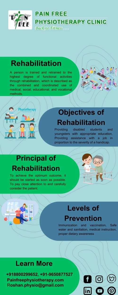 Looking for the best rehab clinic in your area so you can join the best clinic for rehabilitation therapy, i.e., the Pain Free Physiotherapy Clinic in Dwarka, Delhi.

Read More:https://painfreephysiotherapy.com/rehabilitation/