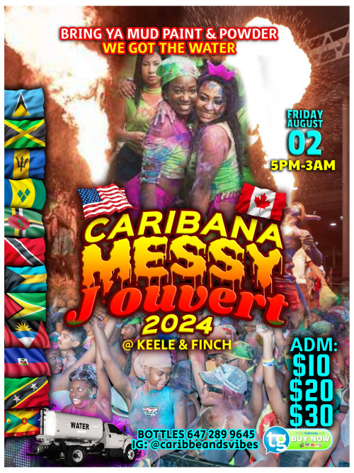 CaribbeanDSvibes. is organizing Caribana Messy J'ouvert event by CaribbeanDSvibes. on 2024–08–02 5 PM in, Canada, we are selling the tickets for Caribana Messy J'ouvert https://www.ticketgateway.com/event/view/caribana-messy-j-ouvert