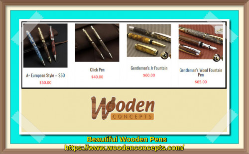 Handmade wood pens of Wooden Concepts make beautiful gifts and showcase the quality of wood material we use as well as the expertise and creativity of our woodwork.
https://www.woodenconcepts.com/