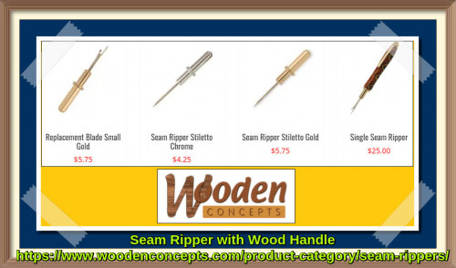 Work on loose threads anywhere on the go with personalized wood handles seam ripper kit, single and double seam ripper.
https://www.woodenconcepts.com/product-category/seam-rippers/