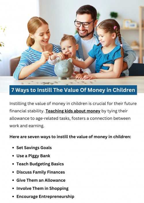 Instilling the value of money in children is crucial for their future financial stability. Teach them budgeting by giving allowances and encouraging savings. Show them how work translates into earnings through chores or part-time jobs. Discuss the importance of differentiating needs from wants. Use real-life examples to explain concepts like interest and debt. This hands-on approach fosters responsible spending, saving, and investing habits, preparing them for financial independence and success. To know more visit here https://inflationeducation.net/