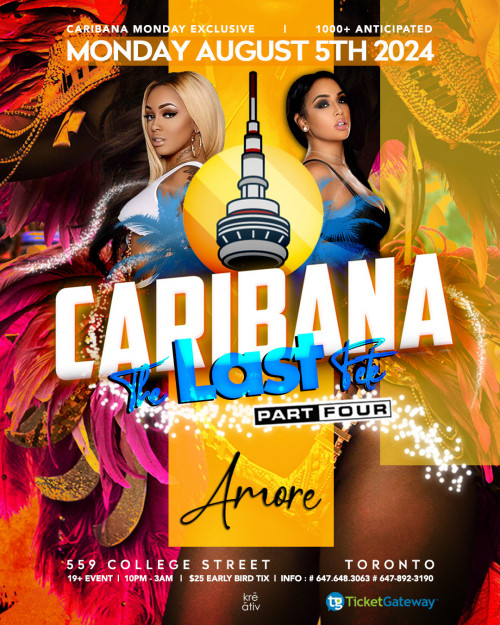 @BODSTYLESZ is organizing CARIBANA PT.4 • THE LAST FETE event by @BODSTYLESZ on 2024–08–05 10 PM in Canada, we are selling the tickets for CARIBANA PT.4 • THE LAST FETE. https://www.ticketgateway.com/event/view/caribana-pt-4---the-last-fete