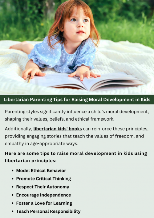 Libertarian parenting emphasizes personal freedom and responsibility to foster moral development in kids. Encouraging independence, teaching personal accountability, promoting critical thinking, respecting autonomy, modeling ethical behavior, and fostering a love for learning are key strategies. By incorporating these principles, parents can raise morally sound children who are capable of navigating life with integrity and compassion. To know more visit here https://inflationeducation.net/shop/