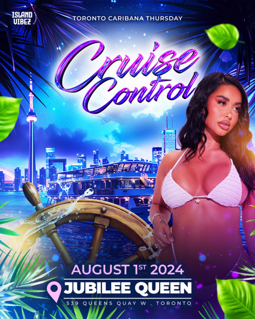 Islandvibez Entertainement is organizing Cruise Control - Caribana Thursday Boat Ride event by Islandvibez Entertainement on 2024–08–01 10 PM in Canada, we are selling the tickets for Cruise Control - Caribana Thursday Boat Ride. https://www.ticketgateway.com/event/view/cruisecontrol2024