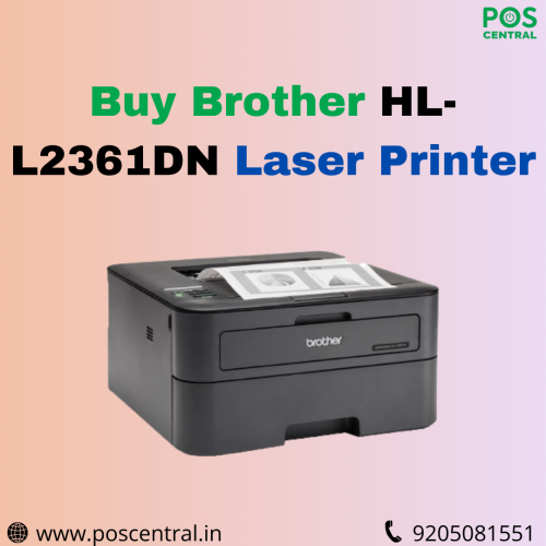 The Brother HL-L2361DN High-Speed Mono Laser Printer for efficient printing solutions. Versatile paper handling ensures compatibility with various paper types and sizes, from plain to recycled paper. Its compact design makes it ideal for any office space. Enjoy user-friendly navigation and status monitoring with the 16 characters × 1 line display. Buy Brother HL-L2361DN from POS Central India. Visit for more information: https://www.poscentral.in/brother-hl-l2361dn-high-speed-mono-laser-printer.html