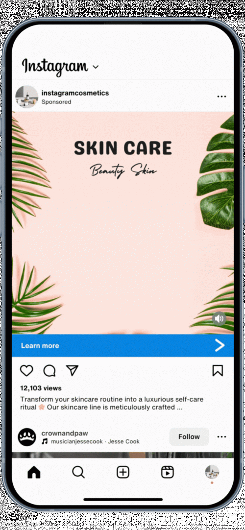Ad mockup Instagram feed ad specs Video ad (1)