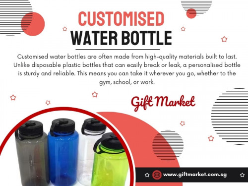 Extra care is needed to preserve the design if you have a customised water Bottles or tumbler. Avoid abrasive cleaners or harsh chemicals that can damage the artwork or finish. 
Instead, opt for gentle cleaning methods like hand washing with mild detergent. Also, refrain from using abrasive sponges or brushes that can scratch the surface.

Official Website: https://www.giftmarket.com.sg

Click Here For More Information: https://www.giftmarket.com.sg/sub/14/water-bottle/

Gift Market
Address: Kaki Bukit Rd 2, #04-25 Gordon Warehouse Building, 9, Singapore 417842
Tell: +6596600225
Email: reny@giftmarket.com.sg
Sales Email: sales@giftmarket.com.sg

Find Us On Google Map: https://maps.app.goo.gl/VjTG9qQdsS1VGpSLA

Our Profile: https://gifyu.com/giftmarketsg

See More Images: 
http://gg.gg/1awug9
http://gg.gg/1awug8
http://gg.gg/1awugc
http://gg.gg/1awuga