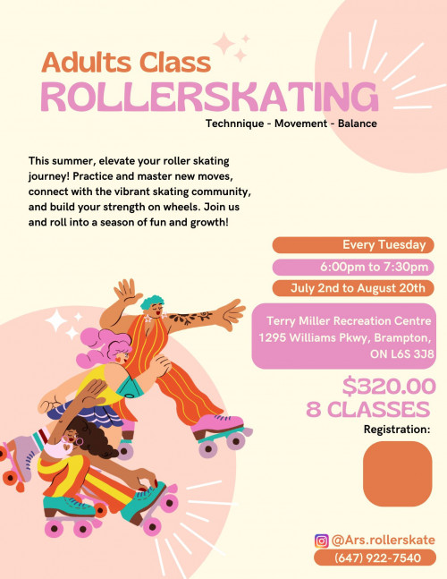 ArsClub is organizing Adult Roller Skating Class event by ArsClub on 2024–07–02 06 PM in Canada, we are selling the tickets for Adult Roller Skating Class. https://www.ticketgateway.com/event/view/roller-skate-club