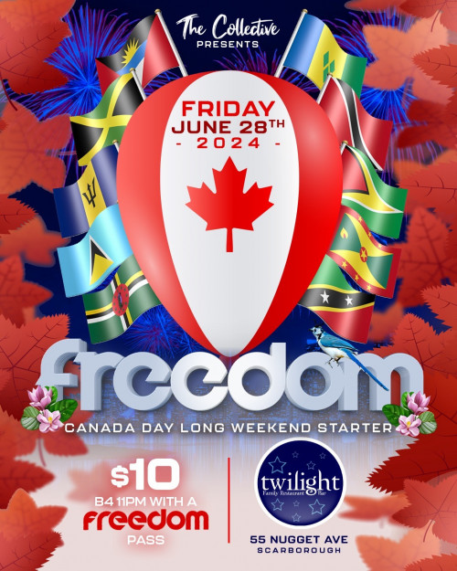 Freshcut De Mayor is organizing FREEDOM 🇨🇦 Canada Day Long Weekend Starter event by Freshcut De Mayor on 2024–06–28 10 PM in Canada, we are selling the tickets for FREEDOM 🇨🇦 Canada Day Long Weekend Starter. https://www.ticketgateway.com/event/view/freedom2024