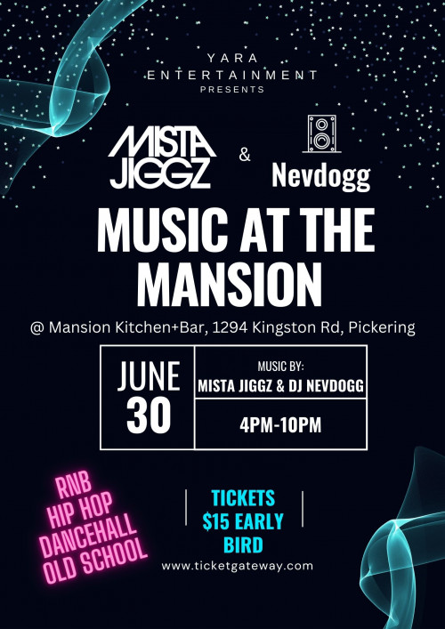 Yara Entertainment is organizing Music at the Mansion event by Yara Entertainment on 2024–06–30 04 PM in Canada, we are selling the tickets for Music at the Mansion. https://www.ticketgateway.com/event/view/music-at-the-mansion