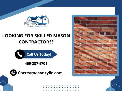 Our mason contractors, have skills in brickwork, stonework, concrete, and workmanship. Quality craftsmanship and timely completion by super-versed experts from new work to renovations. Get competitive quotes, reliable timelines, and exceptional customer service. Contact Correa Masonry today to get more information!