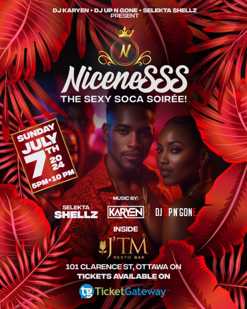 NiceneSSS Events is organizing NiceneSSS - The Sexy Soca Soirée event by NiceneSSS Events on 2024–07–07 05 PM in Canada, we are selling the tickets for NiceneSSS - The Sexy Soca Soirée. https://www.ticketgateway.com/event/view/nicenesss---sexy-soca-soiree---july-7-2024