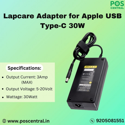 Experience swift and efficient charging with the Lapcare Adapter for Apple USB Type-C 30W. Designed with precision, this adapter effortlessly meets the power needs of your USB Type-C devices, guaranteeing optimal performance and fast charging. Compact and durable, it’s the perfect companion for your Apple gadgets. This converter makes sure your gadgets are always charged, whether you're at home or on the go. Buy a Lapcare Adapter for Apple USB Type-C 30W from POS Central India for a reliable and high-quality charging solution. Visit for more information: https://www.poscentral.in/lapcare-adapter-for-apple-usb-type-c-30w.html