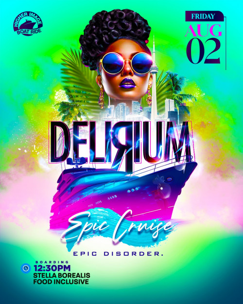 Higher Image is organizing DELIRIUM Epic Cruise event by Higher Image on 2024–08–02 12:30 PM in Canada, we are selling the tickets for DELIRIUM Epic Cruise. https://www.ticketgateway.com/event/view/delirium2024