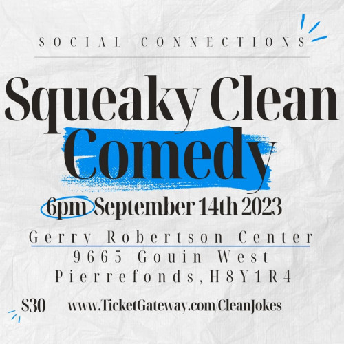 Vancouver Party Monsters is organizing SQUEAKY CLEAN COMEDY event by Vancouver Party Monsters on 2024–09–14 06 PM in Canada, we are selling the tickets for SQUEAKY CLEAN COMEDY. https://www.ticketgateway.com/event/view/cleanjokes