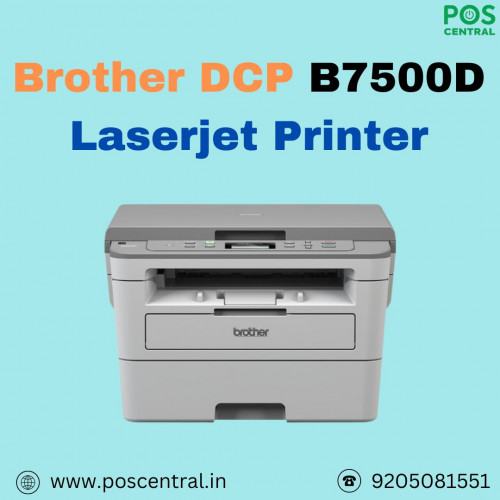 Experience efficient printing solutions with the DCP B7500D. Featuring versatile scanning capabilities, it scans at 22.5 images per minute in mono and 7.5 ipm in color, boasting a high optical resolution of 1,200 x 1,200 dpi. Manage your printing tasks seamlessly with its ample paper handling, accommodating up to 250 sheets in the input tray and allowing single-sheet insertion via the manual feed slot. Brother DCP-B7500D is ideal for office environments needing speed, precision, and reliability in printing. Discover more at POS Central India. Visit https://www.poscentral.in/brother-dcp-b7500d-multi-function-laser-printer.html