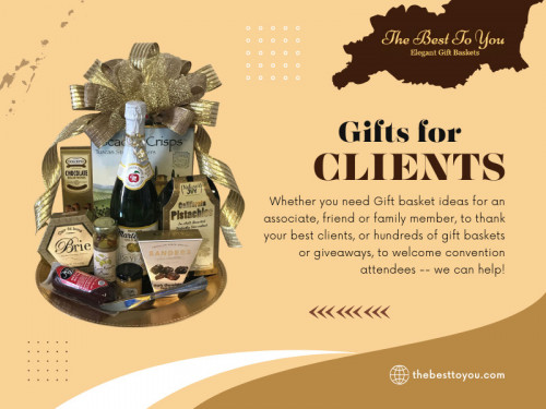 Showing appreciation and gratitude is a powerful way to strengthen business relationships. Corporate gifts for clients San Diego are:
1)- An excellent means of expressing thanks for a successful partnership.
2)-The completion of a project.
3)-Continued support. 

Official Website: https://thebesttoyou.com/

Find Us On Google Map: https://maps.app.goo.gl/MBh6A1sTqkwD4XAf8

Contact: The Best To You - Elegant Gift Baskets

Address: 7888 Silverton Ave, San Diego, CA 92126, United States

Phone: +1 858-578-2740

Our Profile: https://gifyu.com/thebesttoyou
More Images: https://tinyurl.com/2xwnxjl5
https://tinyurl.com/2ctcltk9
https://tinyurl.com/222ncyvt
https://tinyurl.com/24o5bkaq