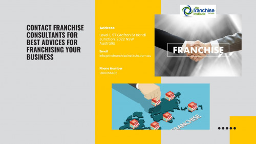 Are you looking for the best tips for effectively franchising your business? Look no further as The Franchise Institute is here. The company has been in this field for several years and has created multiple successful franchises. Our franchising consultants are highly experienced which ensures great expertise. For more details of our services, visit our official website at - http://thefranchiseinstitute.com.au