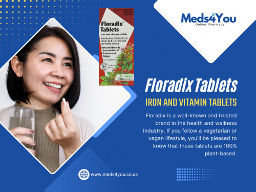 Consulting a doctor is essential before starting any new supplement, especially if you have any underlying health conditions. But for those seeking a natural and effective way to boost their iron intake, Floradix Iron Tablets are a compelling option worth considering. Order Floradix Iron And Vitamin Tablets - 84 Tablets from Meds4You Online Pharmacy and experience the benefits of improved energy, vitality, and well-being delivered right to your doorstep!

Official Website: https://www.meds4you.co.uk/

Visit for More Information About: https://www.meds4you.co.uk/products/floradix-iron-and-vitamin-tablets-84-tablets

Address: 114-116 High Street, Coleshill, Birmingham B46 3BJ, United Kingdom
Phone: +44 333 577 5567

Our Profile: https://gifyu.com/meds4you

More Photos:

https://tinyurl.com/25fhvtad
https://tinyurl.com/24uhq55y
https://tinyurl.com/2xw73h8l
https://tinyurl.com/269wcb4e