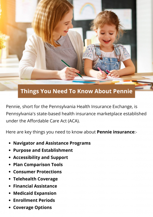 Pennie is Pennsylvania's state-based health insurance marketplace under the ACA, offering a range of health plans with essential benefits. It provides financial assistance like premium tax credits and cost-sharing reductions based on income. Enrollment occurs during the federal open enrollment period or special enrollment periods for qualifying life events. Pennie supports Medicaid enrollment and offers tools for plan comparison. To know more visit here https://www.capbluecross.com/wps/portal/cap/home/shop/individual/what-is-pennie