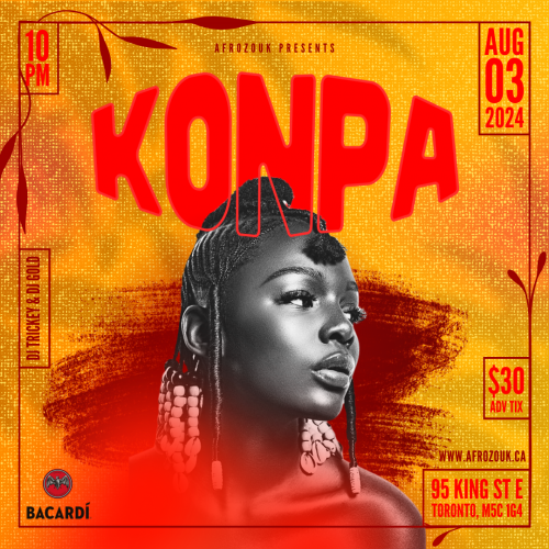 AFROZOUK is organizing KONPA event by AFROZOUK  on 2024–08–03 10 PM in Canada, we are selling the tickets for KONPA. https://www.ticketgateway.com/event/view/konpa2024