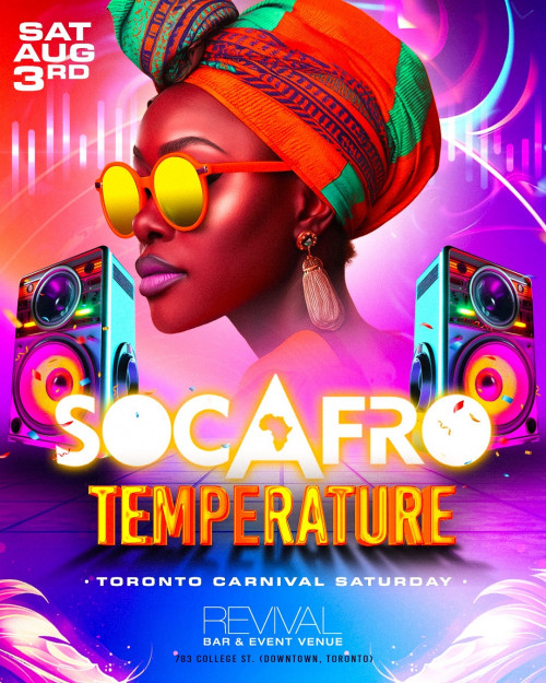Jester X Dr. Jay X Crown Prince is organizing SOCAFRO event by Jester X Dr. Jay X Crown Prince on 2024–08– 03 10PM in, Canada, we are selling the tickets for SOCAFRO .https://www.ticketgateway.com/event/view/socafrocarnival