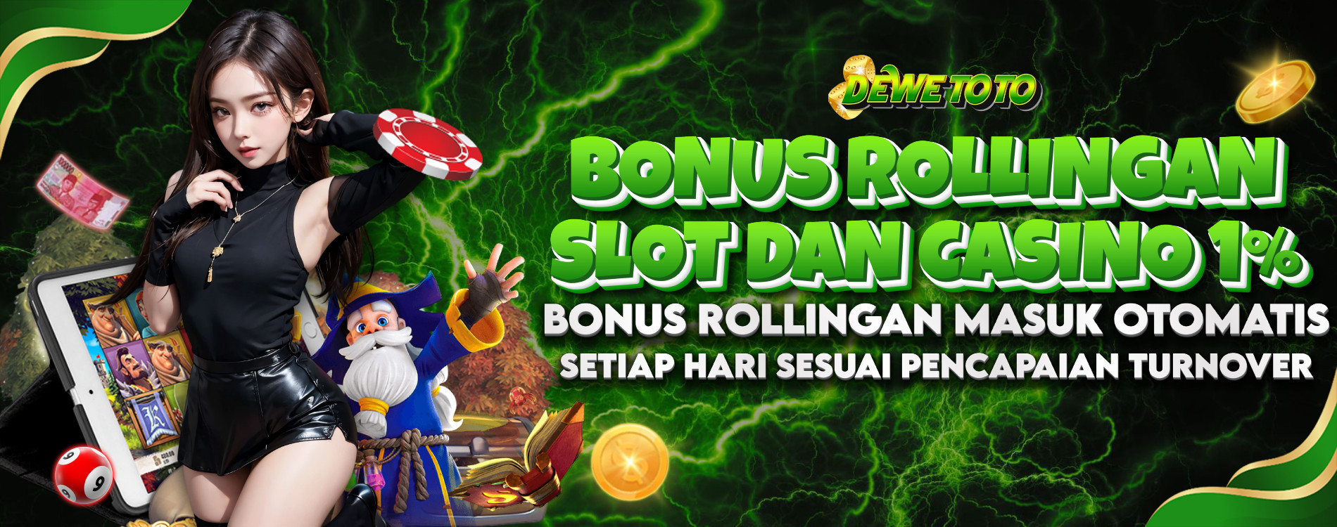 ROLLINGAN SLOT & CASINO 1%