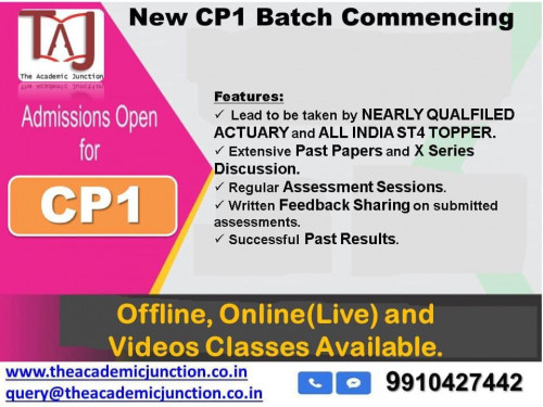 CP1 Exam Analysis Session- Sept 2021 by The Academic Junction. Watch out the video for last minute tips and tricks. If you want to take a trail you can contact us at  9910427442 or visit us at Actuarial Science Institute. Reach out to us for all CP1 tricks and tips by All India Topper.

For full course contact us on
Website- www.theacademicjunction.co.in

Classes available for CS1/2, CM1/2, CB1/2, CP1/2/3,SP4/5.

Visit - https://youtu.be/ZsWnSwegHwg

Please add yourself to our telegram channel for all notifications and updates

https://t.me/joinchat/GGT1zrx7MpFmYTdl

Please make sure you connect with us on following social media platforms to keep yourself updated with all recent notifications

 *YouTube* 
https://youtube.com/channel/UCG-sBwMa...

 *LinkedIn* 
https://www.linkedin.com/company/the-...

 *Instagram* 
https://instagram.com/theacademicjunc...
#AcetCoachingNearMe  #ActuarialScienceVideoLectures #BestActuarialScienceCoachingInMumbai #OnlineActuarialScienceClasses  #OnlineActuarialCoaching #ActuarialScienceDTHClasses #ActuarialScience  #BestActuarialScienceInstitutesinIndia #BestActuarialScienceInstitutesinMumbai #BestActuarialScienceInstitutesinBangalore #BestActuarialScienceInstitutesinKolkata #ActuarialScienceInstitutesinIndia #CP1Coaching