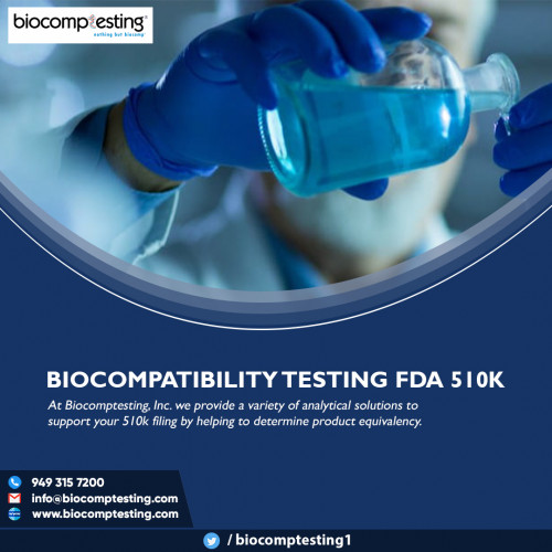 Biocompatibility testing refers to testing to determine the "potential for an unacceptable adverse biological response resulting from contact of the component materials of the device with the body." It measures how compatible the finished device is with a biological system. Know more about biocompatibility testing FDA 510K by calling us today.
http://www.biocomptesting.com/