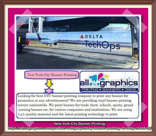 Looking for best NYC banner printing company to print any banner for promotion or any advertisement? We are providing vinyl banner printing service nationwide. We print banner for trade show, schools, sports, grand opening banner etc. for various companies and institutions. We are using high quality material and the latest printing technology to print.
https://allin1graphics.com/product-category/cheap-banner-printing-on-long-island-ny/