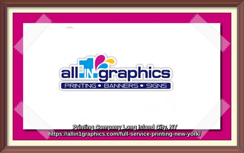 All in 1 Graphics is one of the trusted Long Island printing company, providing affordable, high quality digital printing, and large format printing, digital printing service to its customers. With more than 25 years of experience in this industry, we are one of the famous printing companies in the USA.  We are serving in all most all sates of the US.
https://allin1graphics.com/full-service-printing-new-york/