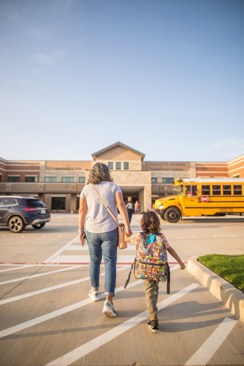 Photo by Caleb Oquendo from Pexels https://www.pexels.com/photo/anonymous-mother-leading-daughter-to-school-in-city-3877563/